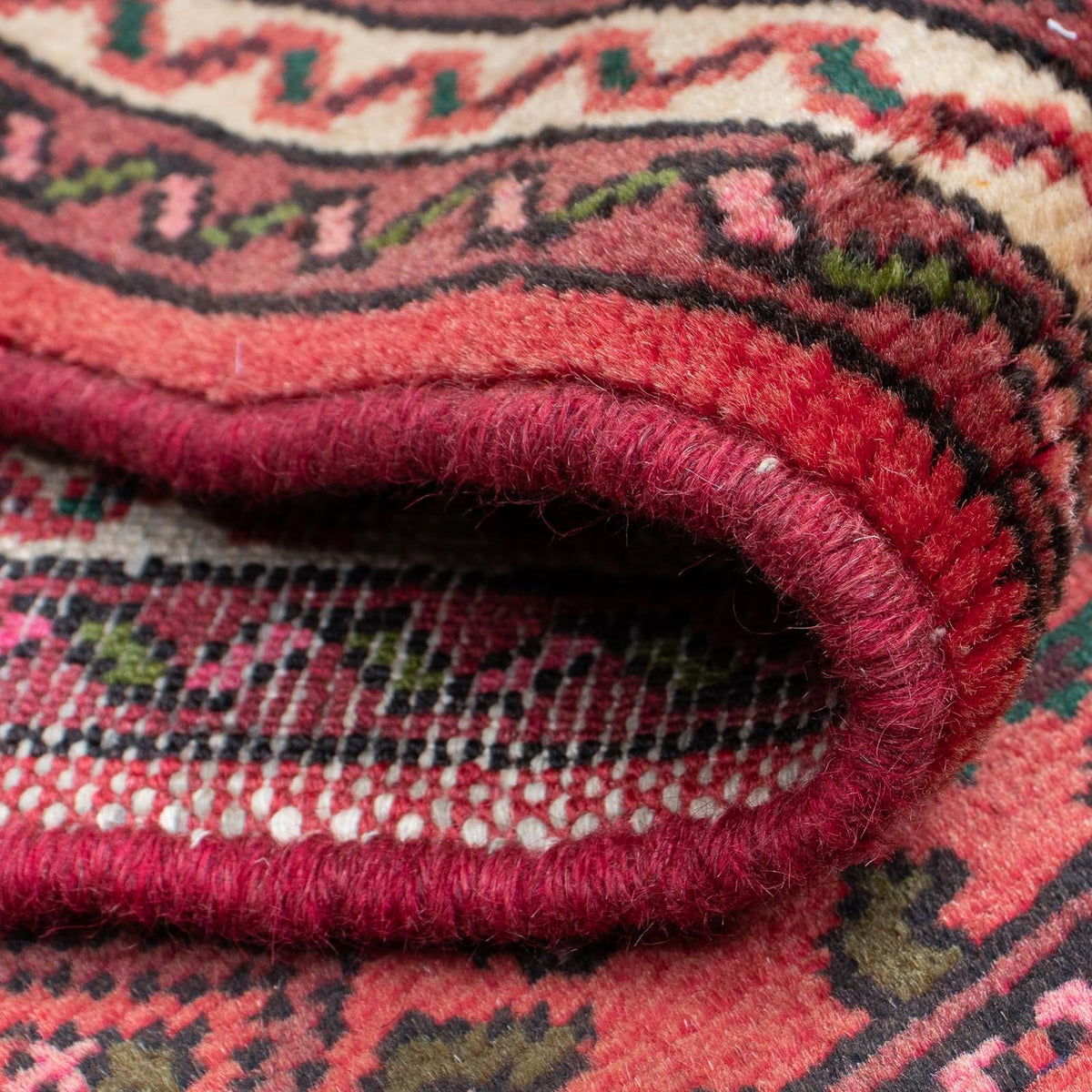 Runner Persisk matta - Nomadic - 198 x 73 cm - mörkröd