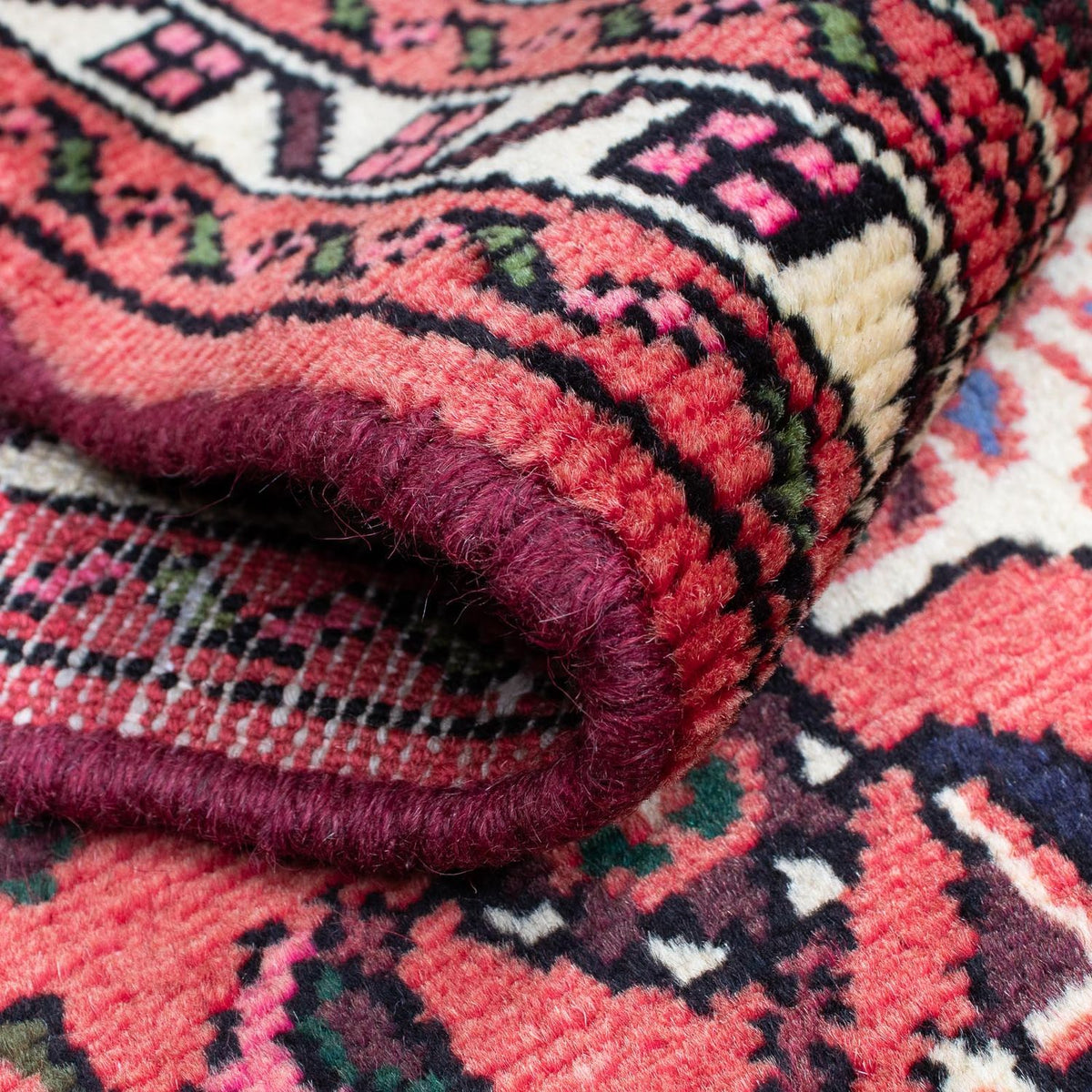 Runner Persisk matta - Nomadic - 196 x 68 cm - mörkröd