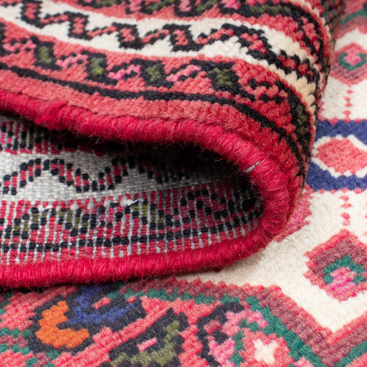 Runner Persisk matta - Nomadic - 202 x 75 cm - mörkröd