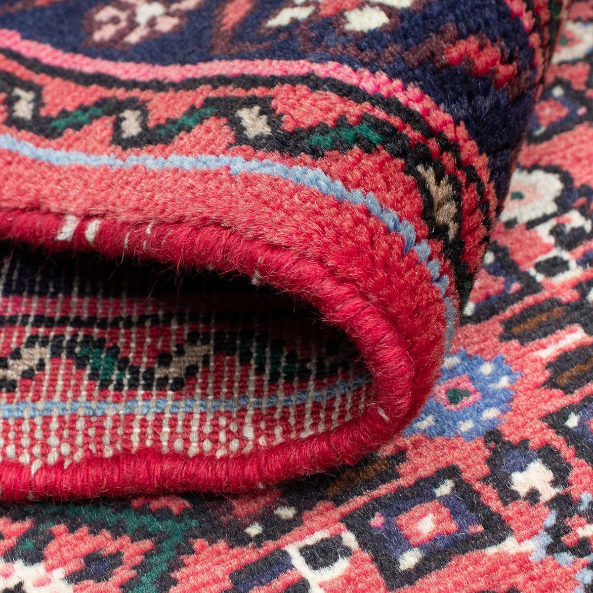 Runner Persisk matta - Nomadic - 204 x 72 cm - mörkröd