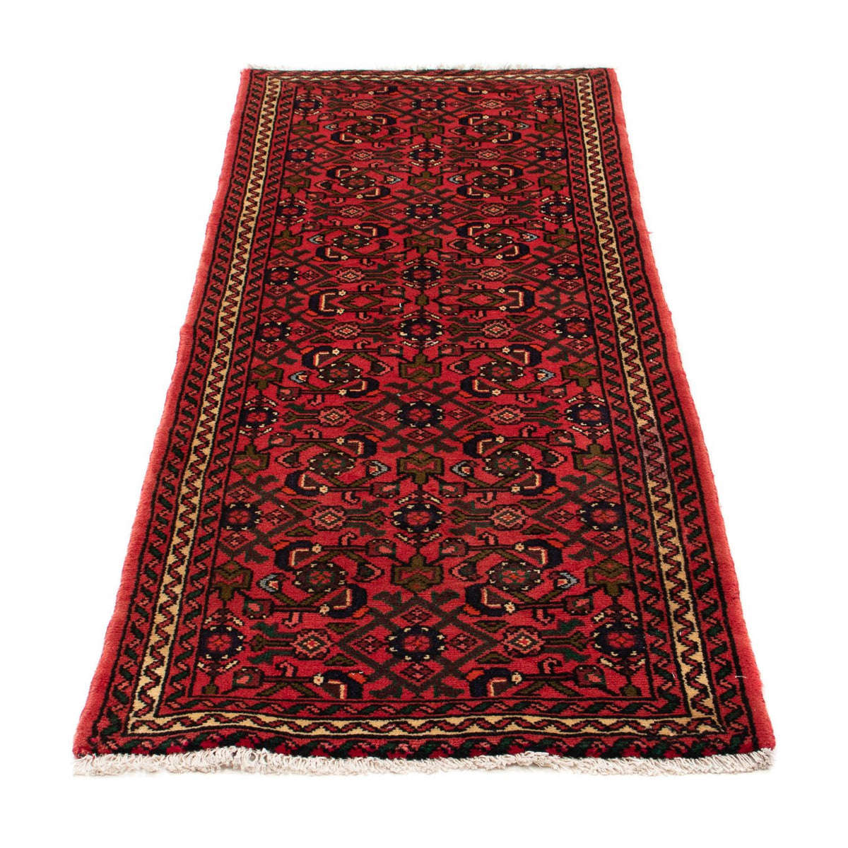 Runner Persisk matta - Nomadic - 195 x 74 cm - mörkröd