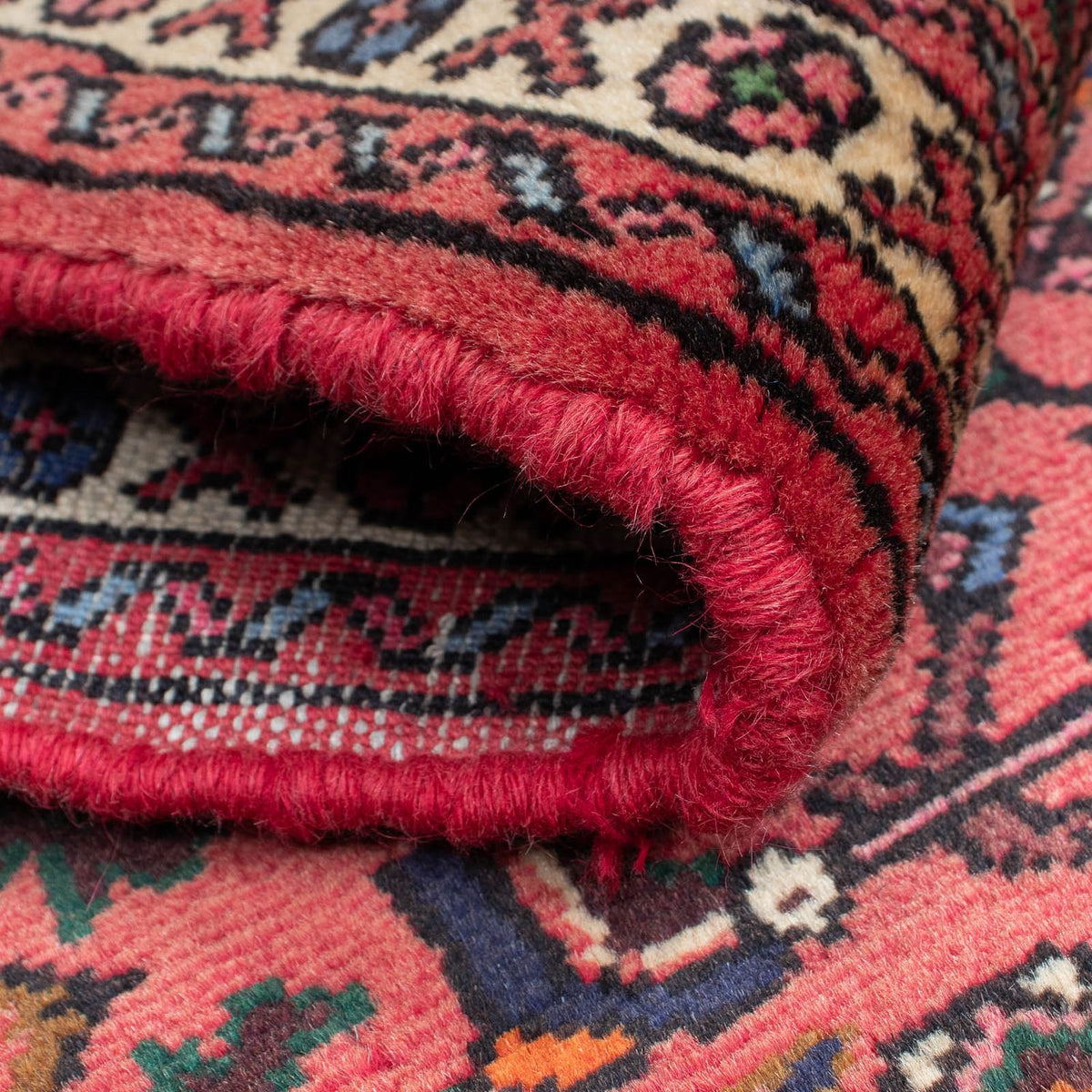 Runner Persisk matta - Nomadic - 196 x 80 cm - mörkröd