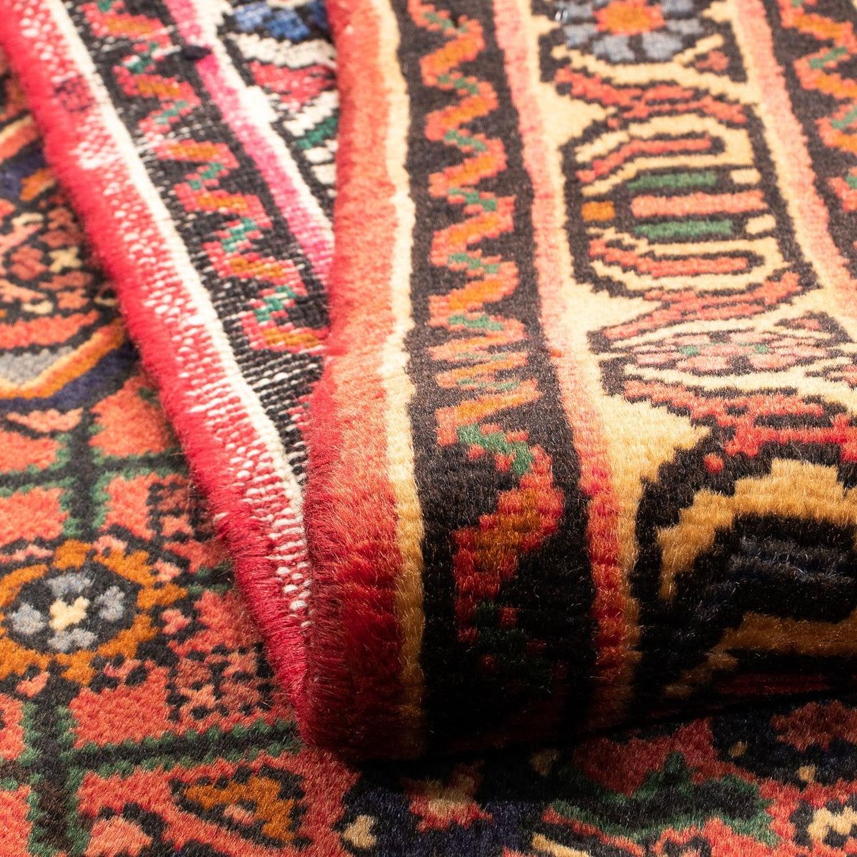 Persisk matta - Nomadic - 160 x 100 cm - mörkröd