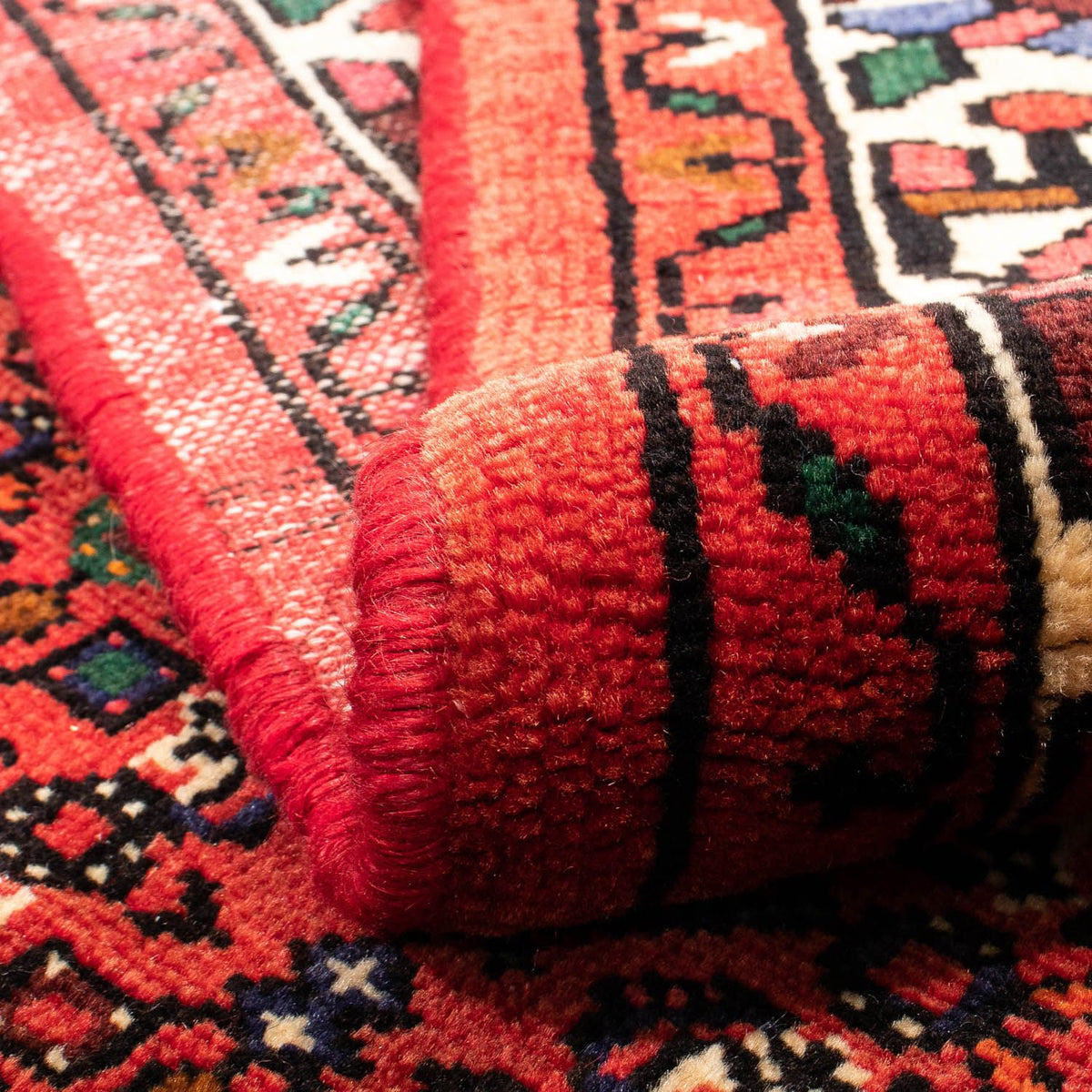 Persisk matta - Nomadic - 195 x 150 cm - mörkröd