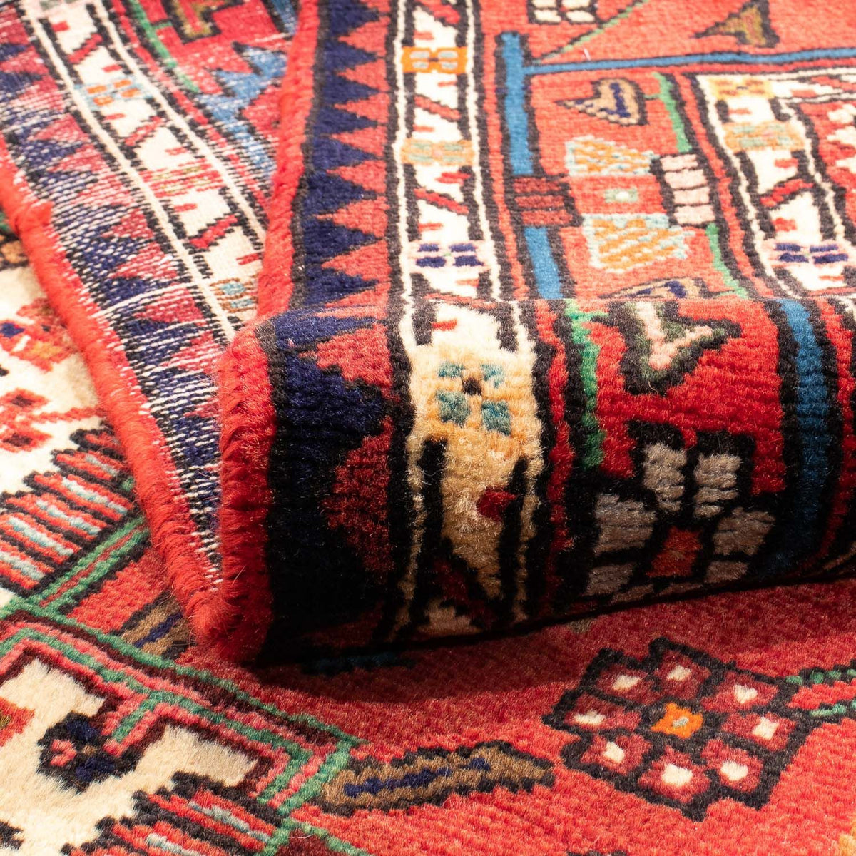 Persisk matta - Nomadic - 212 x 130 cm - mörkröd