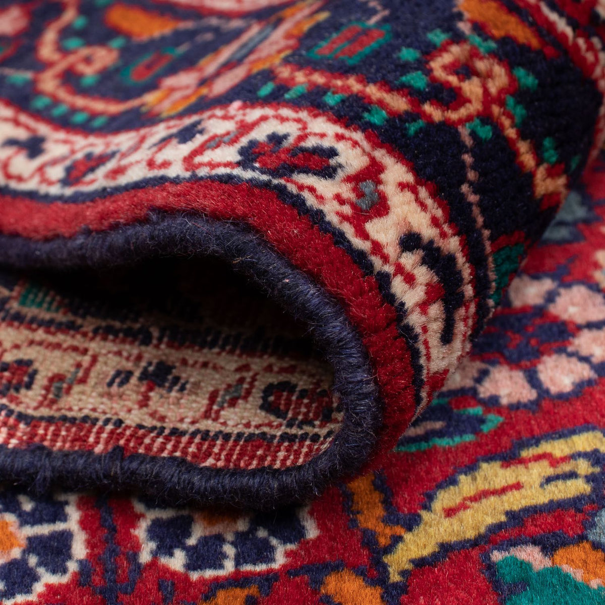 Persisk matta - Nomadic - 128 x 88 cm - mörkröd