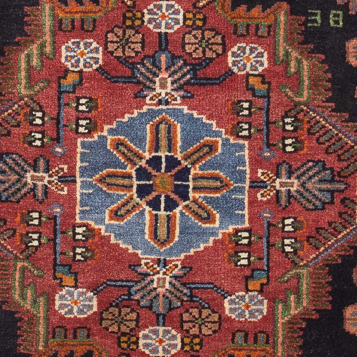 Persisk matta - Nomadic - 126 x 90 cm - mörkröd