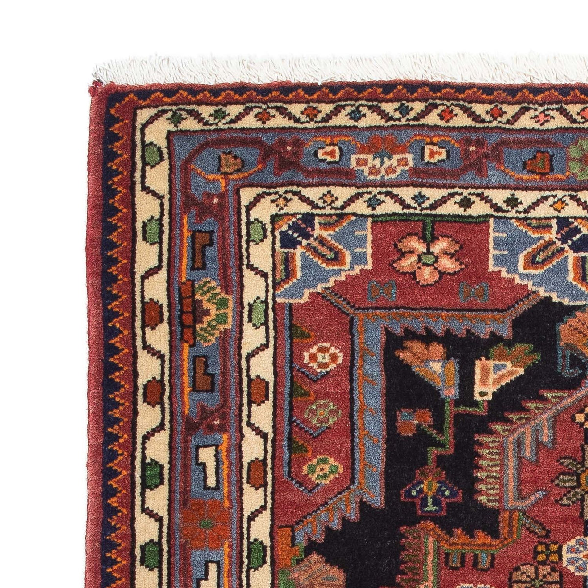 Persisk matta - Nomadic - 126 x 90 cm - mörkröd