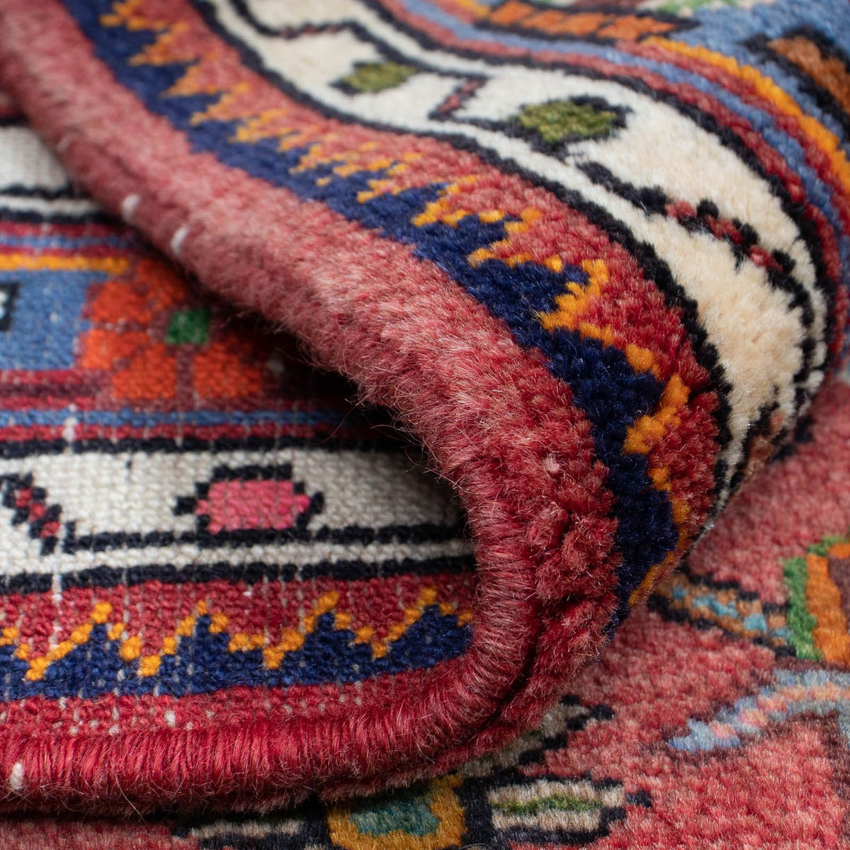 Persisk matta - Nomadic - 126 x 90 cm - mörkröd