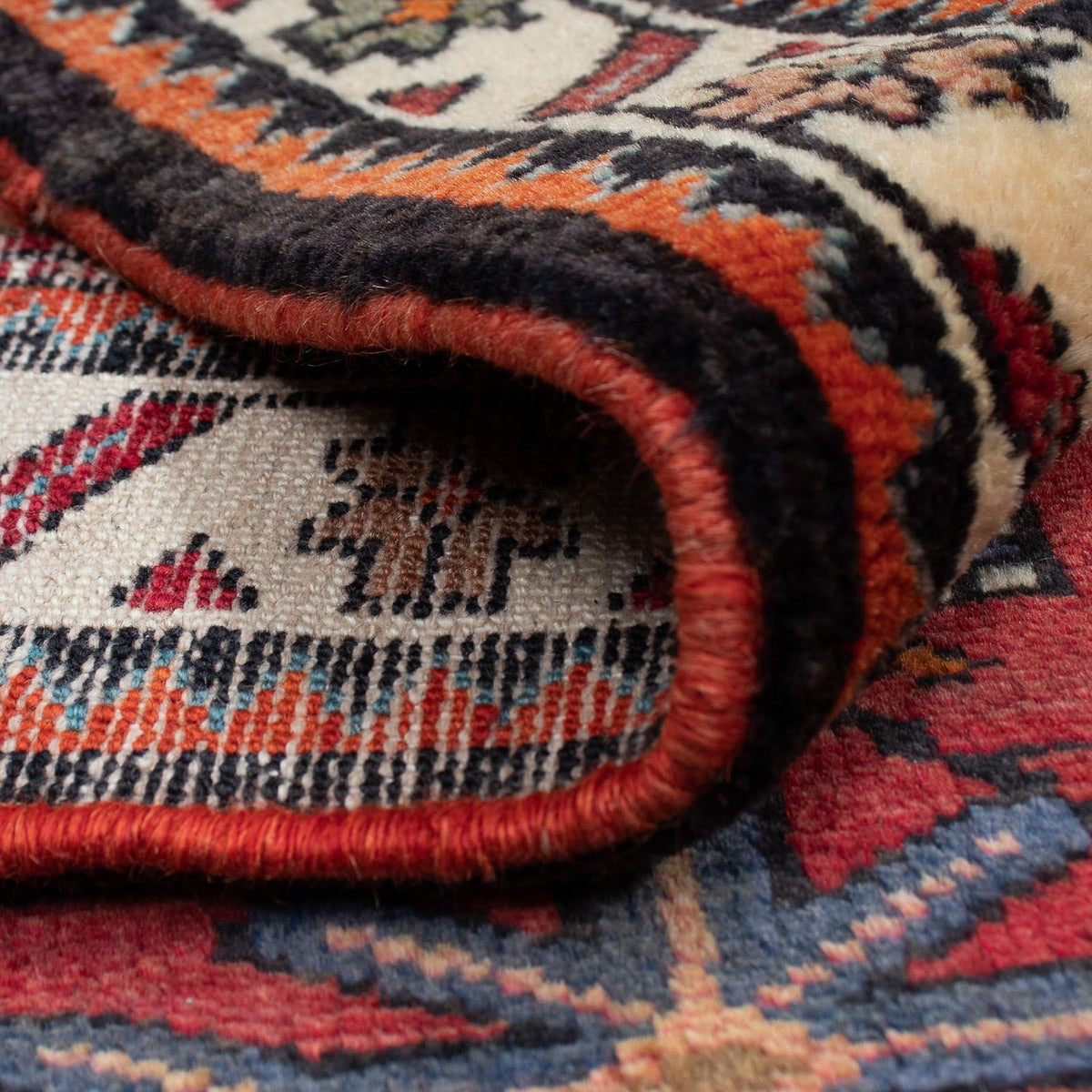 Persisk matta - Nomadic - 128 x 90 cm - mörkröd