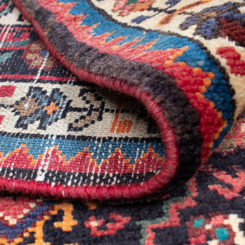 Persisk matta - Nomadic - 138 x 88 cm - mörkröd