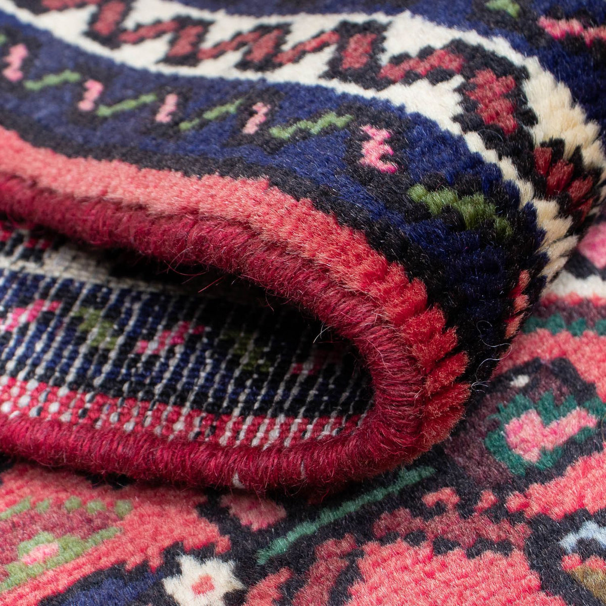 Runner Persisk matta - Nomadic - 195 x 68 cm - mörkröd