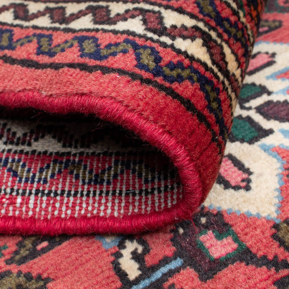 Runner Persisk matta - Nomadic - 195 x 72 cm - mörkröd