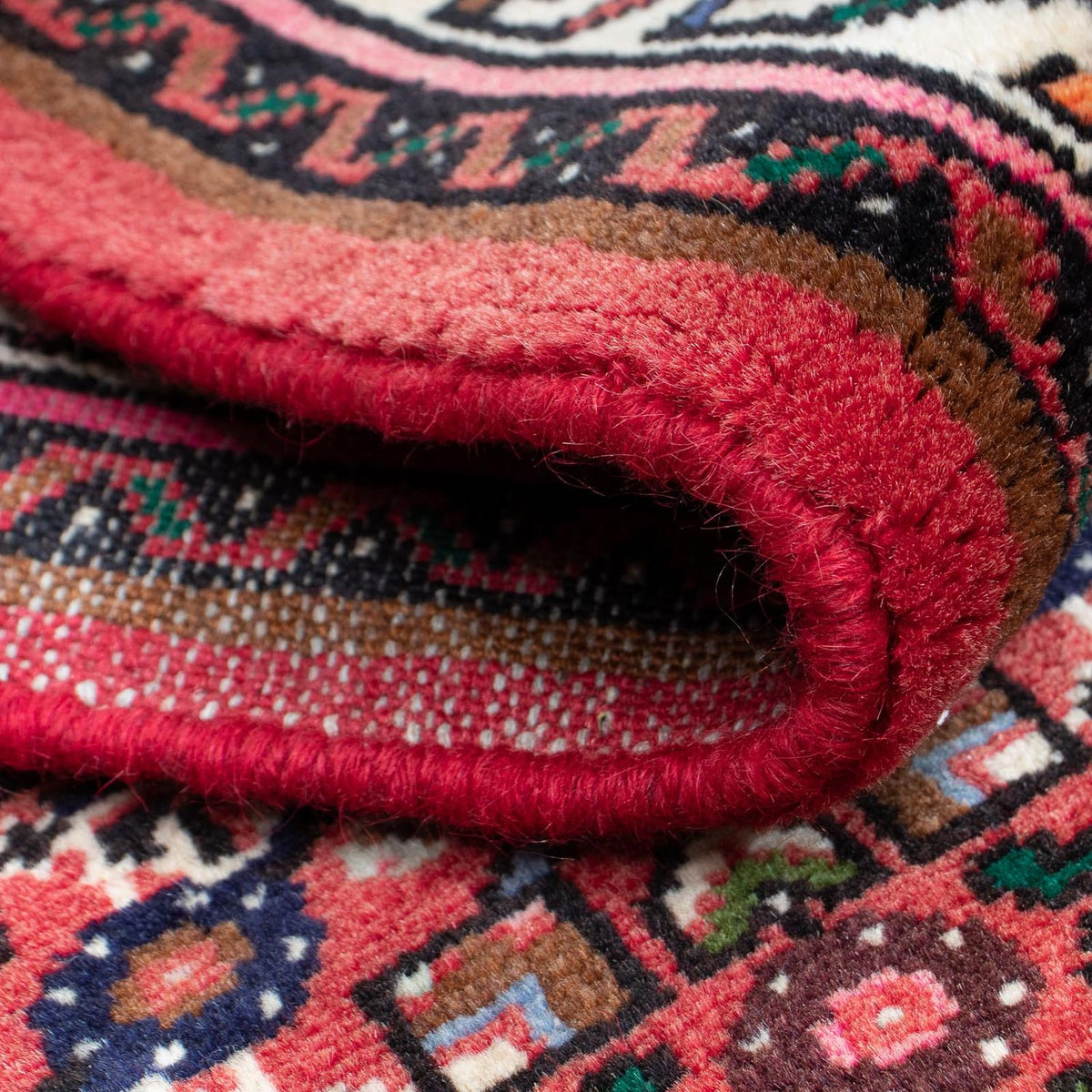 Runner Persisk matta - Nomadic - 205 x 75 cm - mörkröd