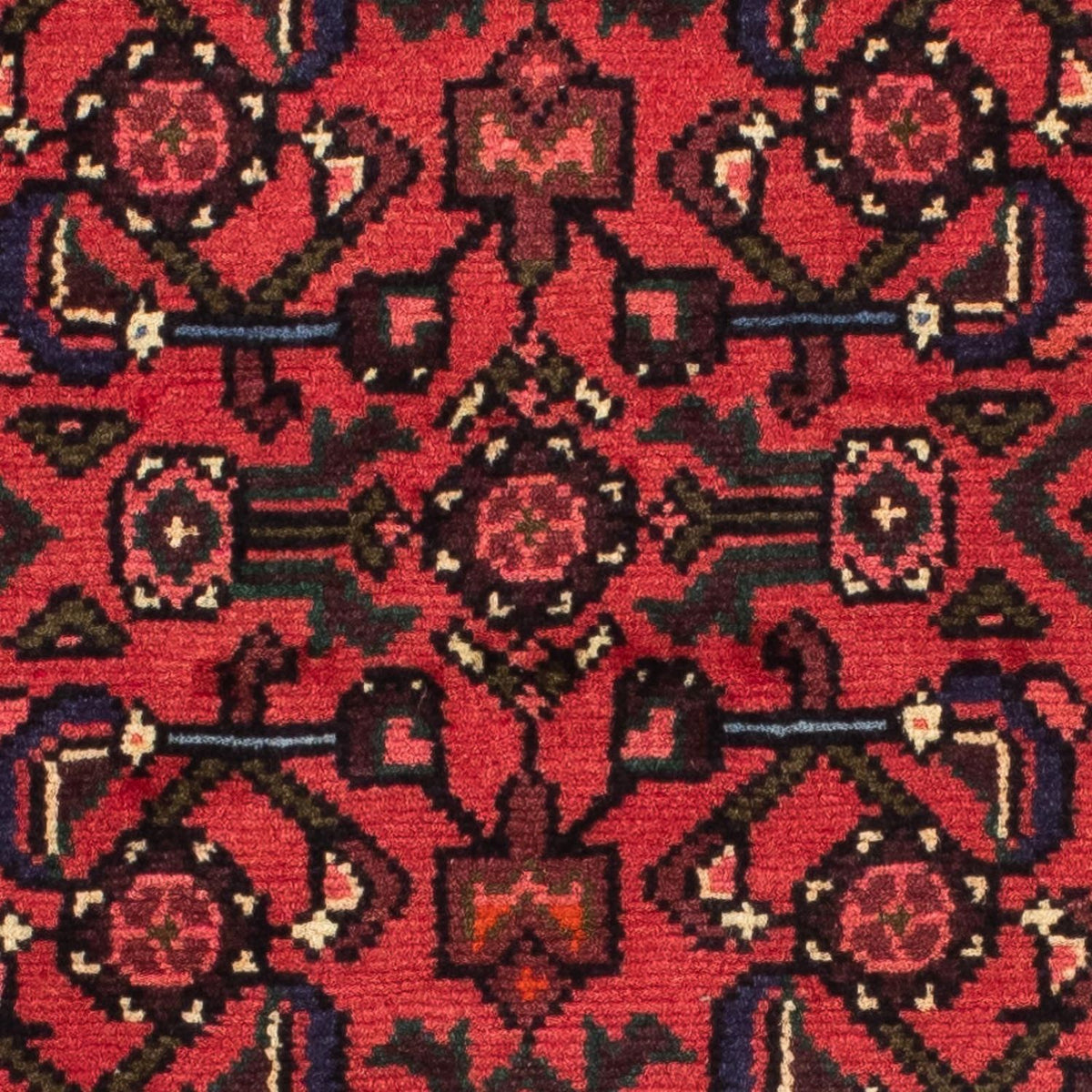 Runner Persisk matta - Nomadic - 195 x 70 cm - mörkröd