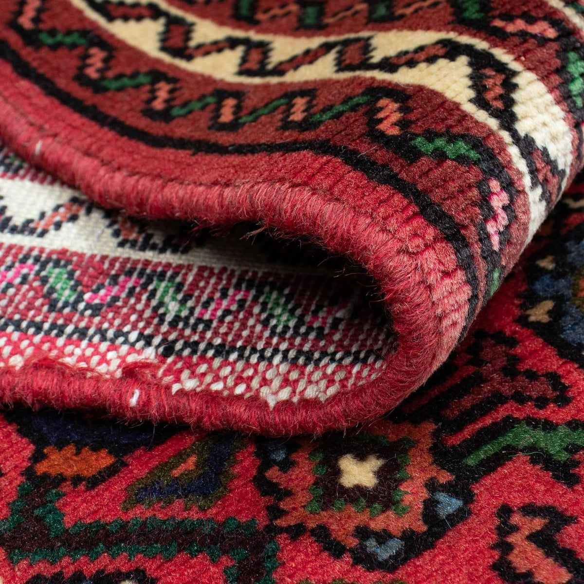 Runner Persisk matta - Nomadic - 195 x 68 cm - mörkröd