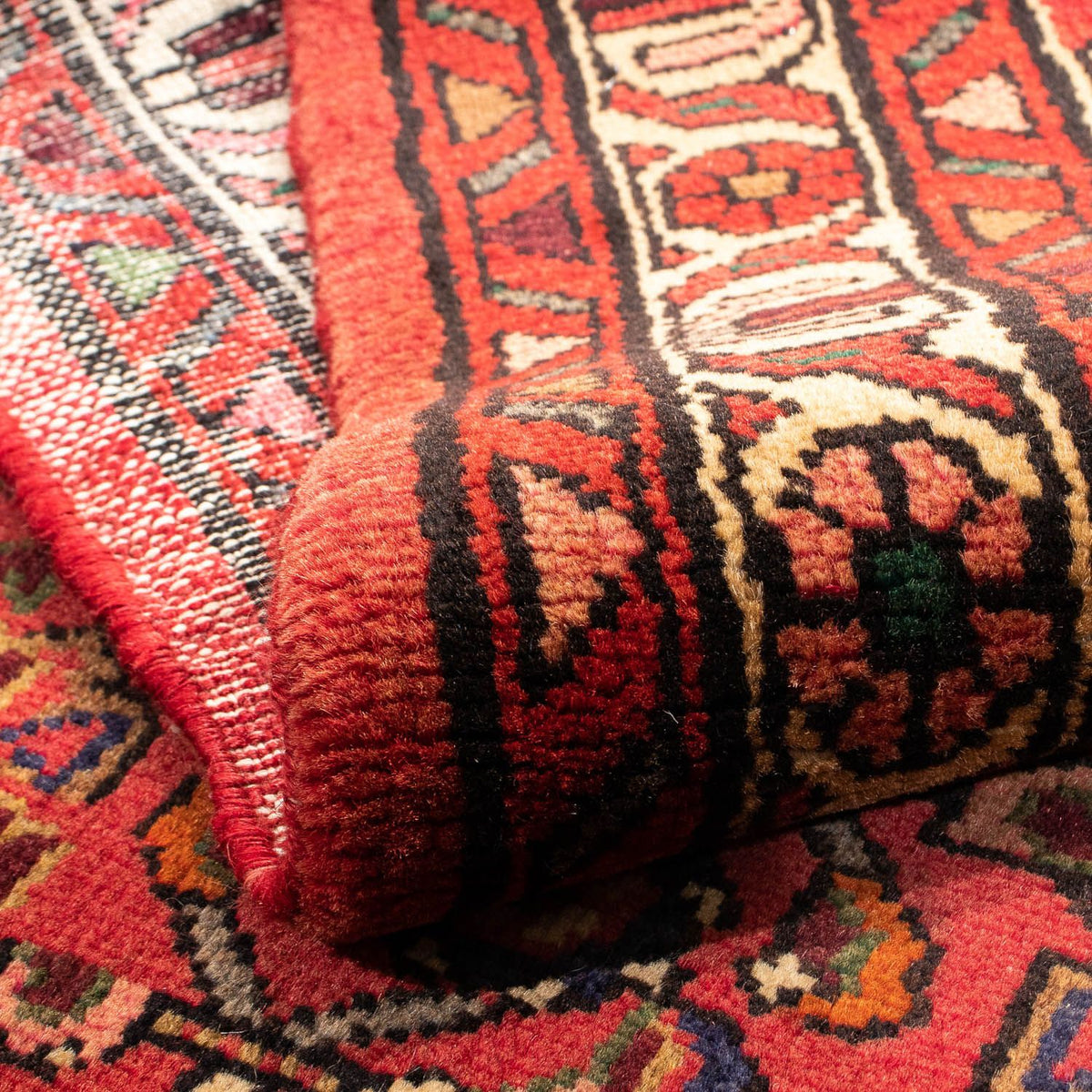 Persisk matta - Nomadic - 150 x 108 cm - mörkröd