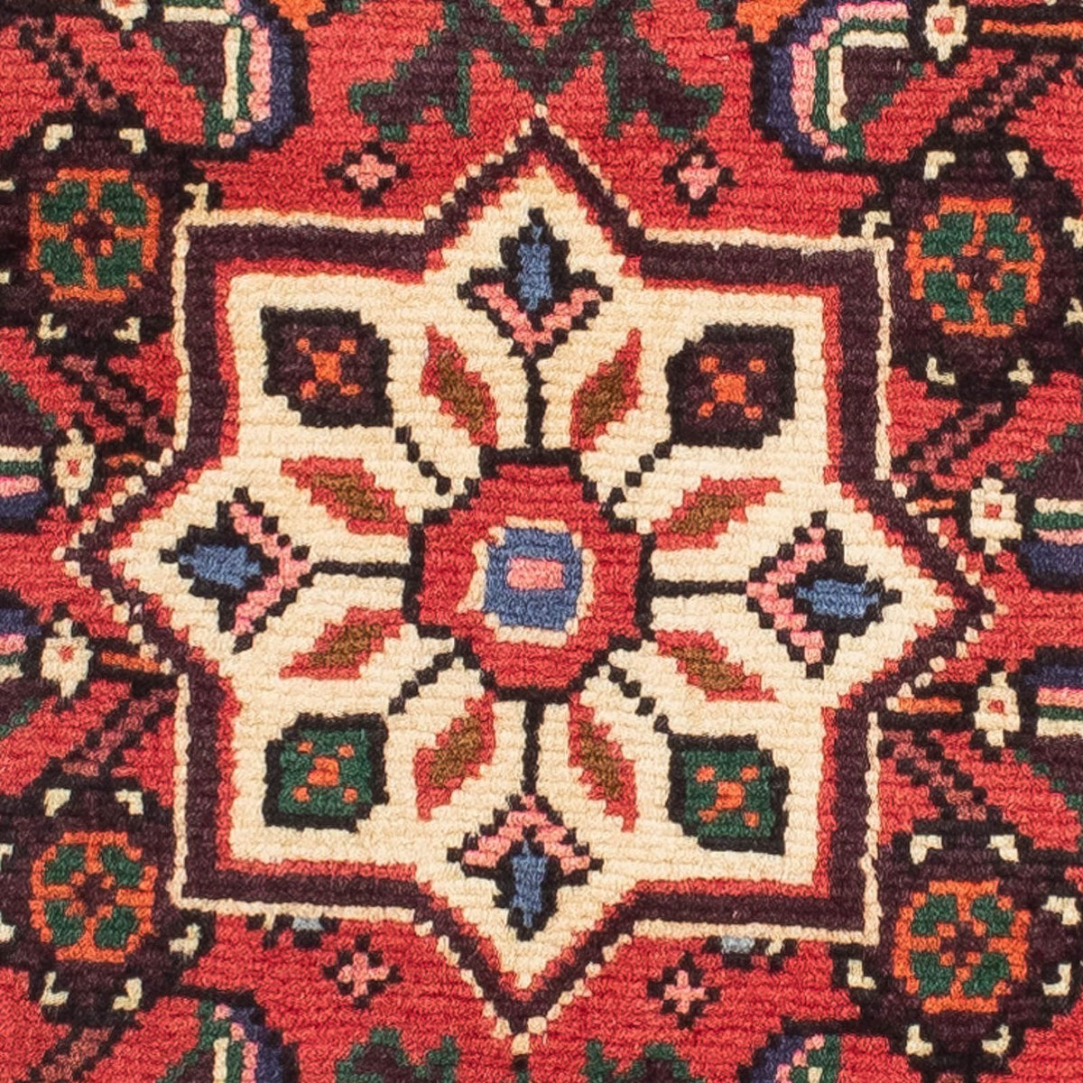 Runner Persisk matta - Nomadic - 200 x 73 cm - mörkröd