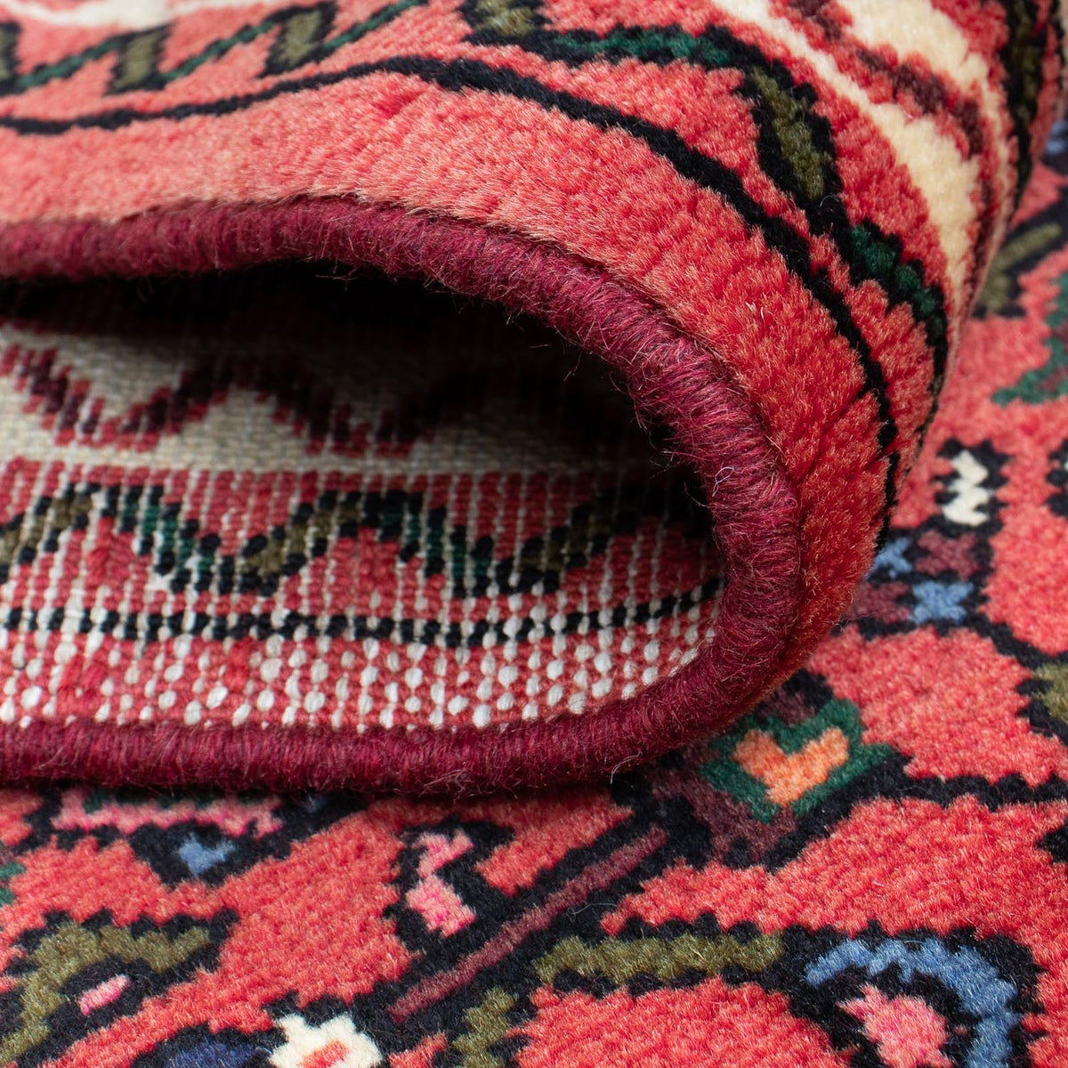 Runner Persisk matta - Nomadic - 193 x 70 cm - mörkröd