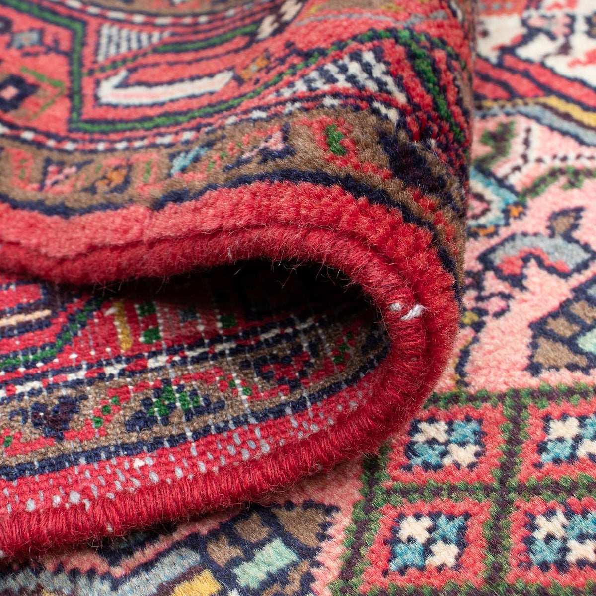 Runner Persisk matta - Nomadic - 195 x 76 cm - mörkröd