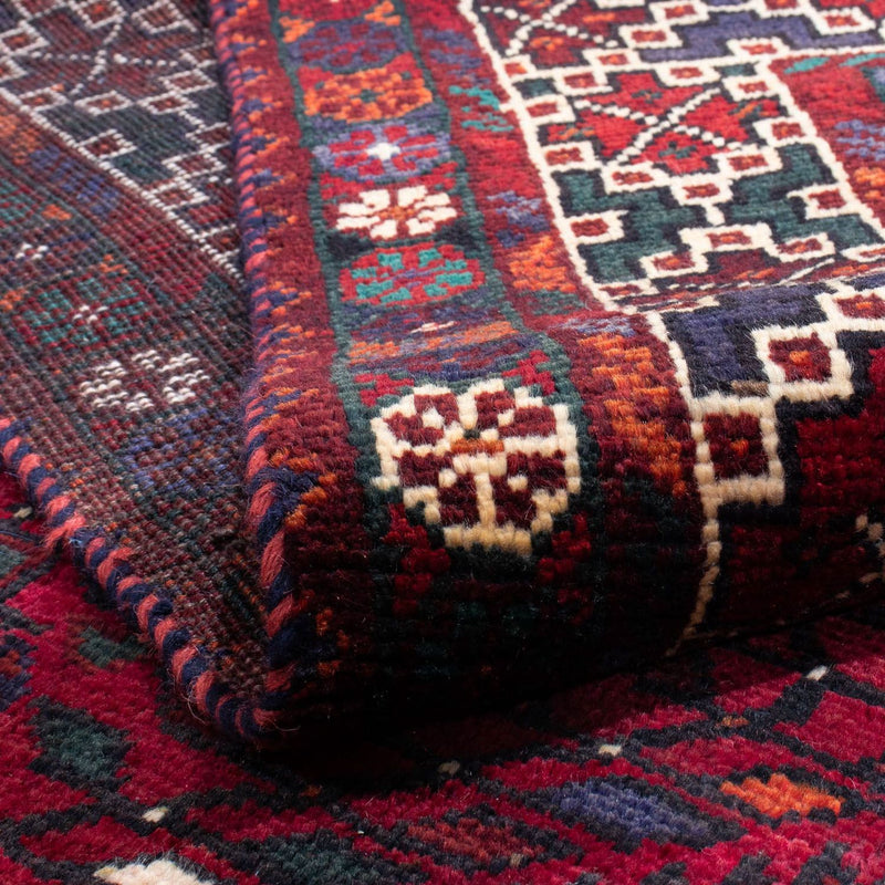 Persisk matta - Nomadic - 300 x 208 cm - mörkröd