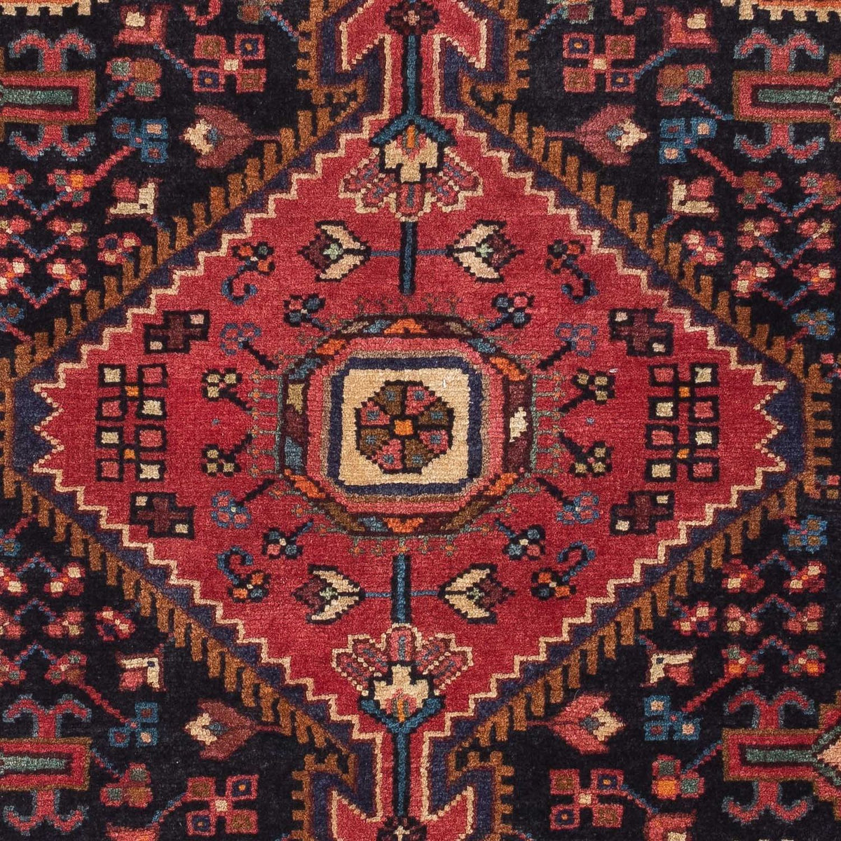 Persisk matta - Nomadic - 127 x 95 cm - mörkblå