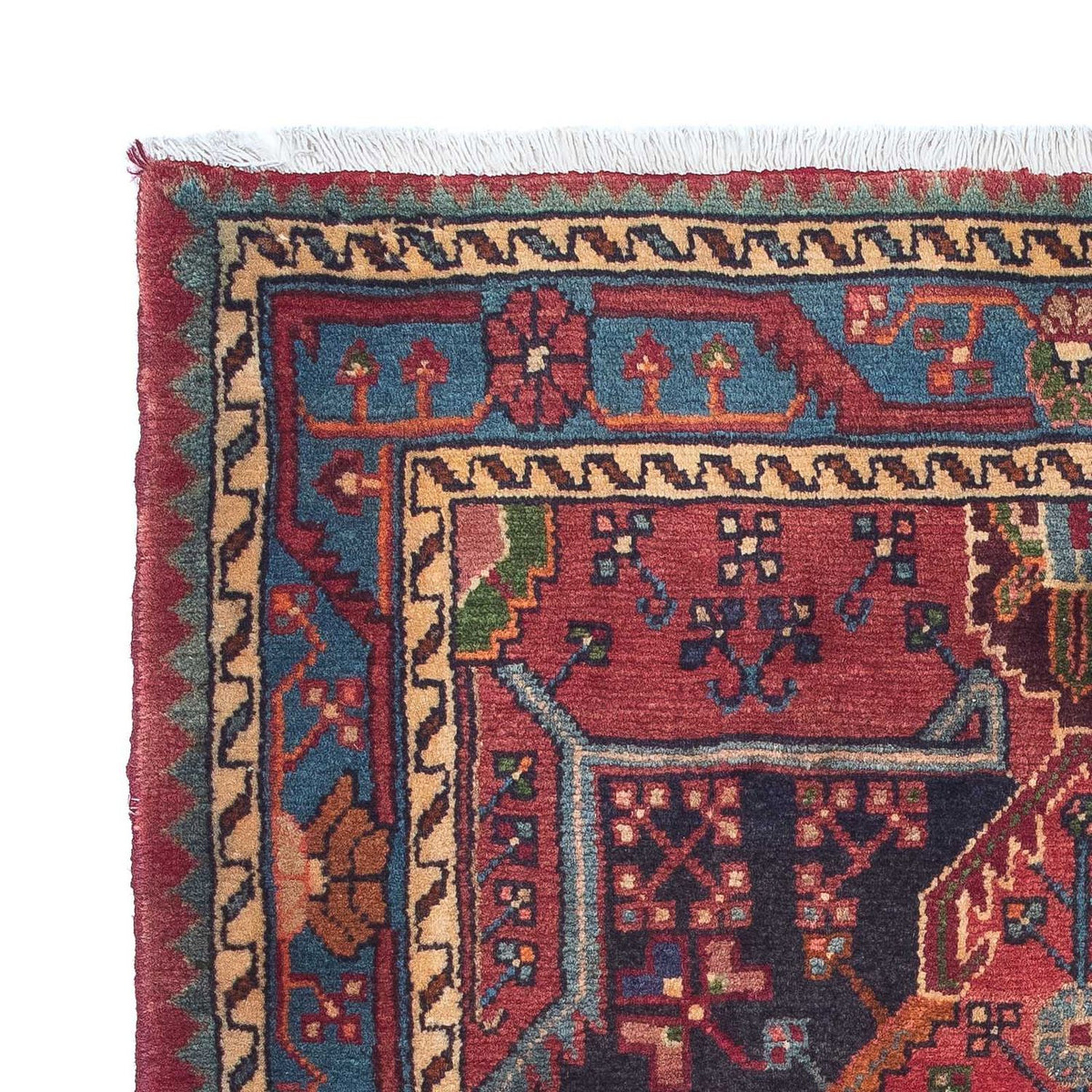 Persisk matta - Nomadic - 155 x 108 cm - mörkröd