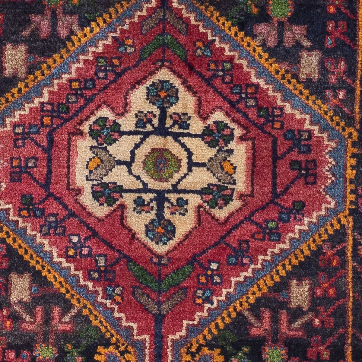 Persisk matta - Nomadic - 136 x 85 cm - mörkblå