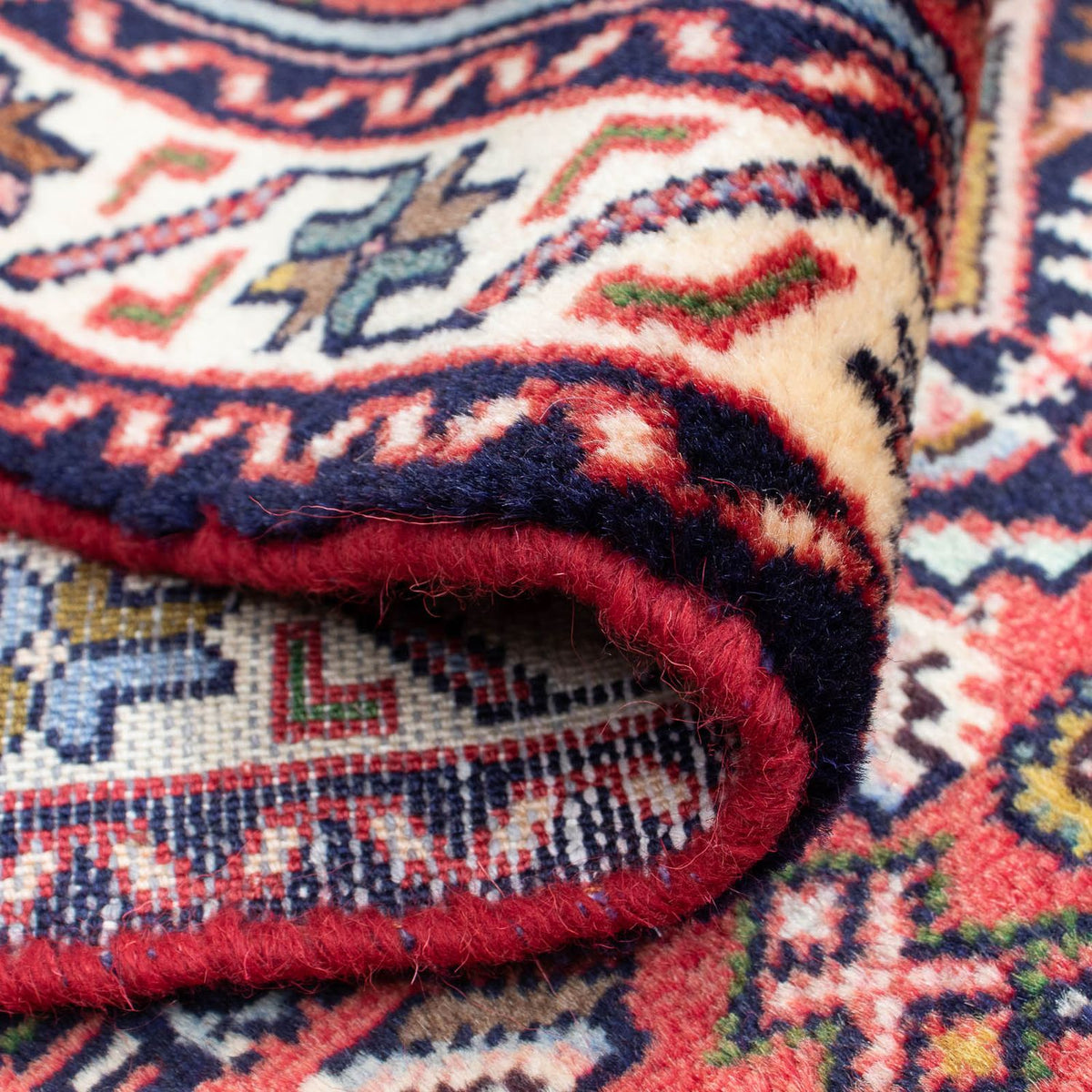 Runner Persisk matta - Nomadic - 193 x 77 cm - mörkröd