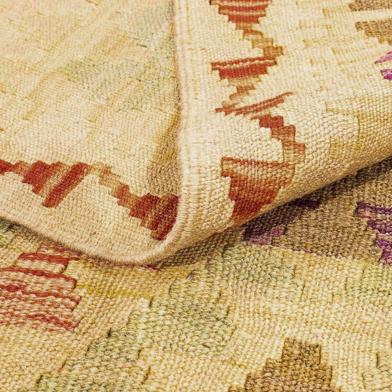 Kelim Carpet - Splash - 295 x 196 cm - ljusbrun