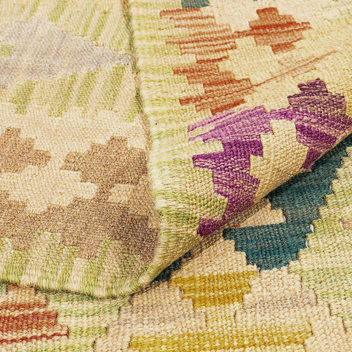 Kelim Carpet - Splash - 287 x 199 cm - beige