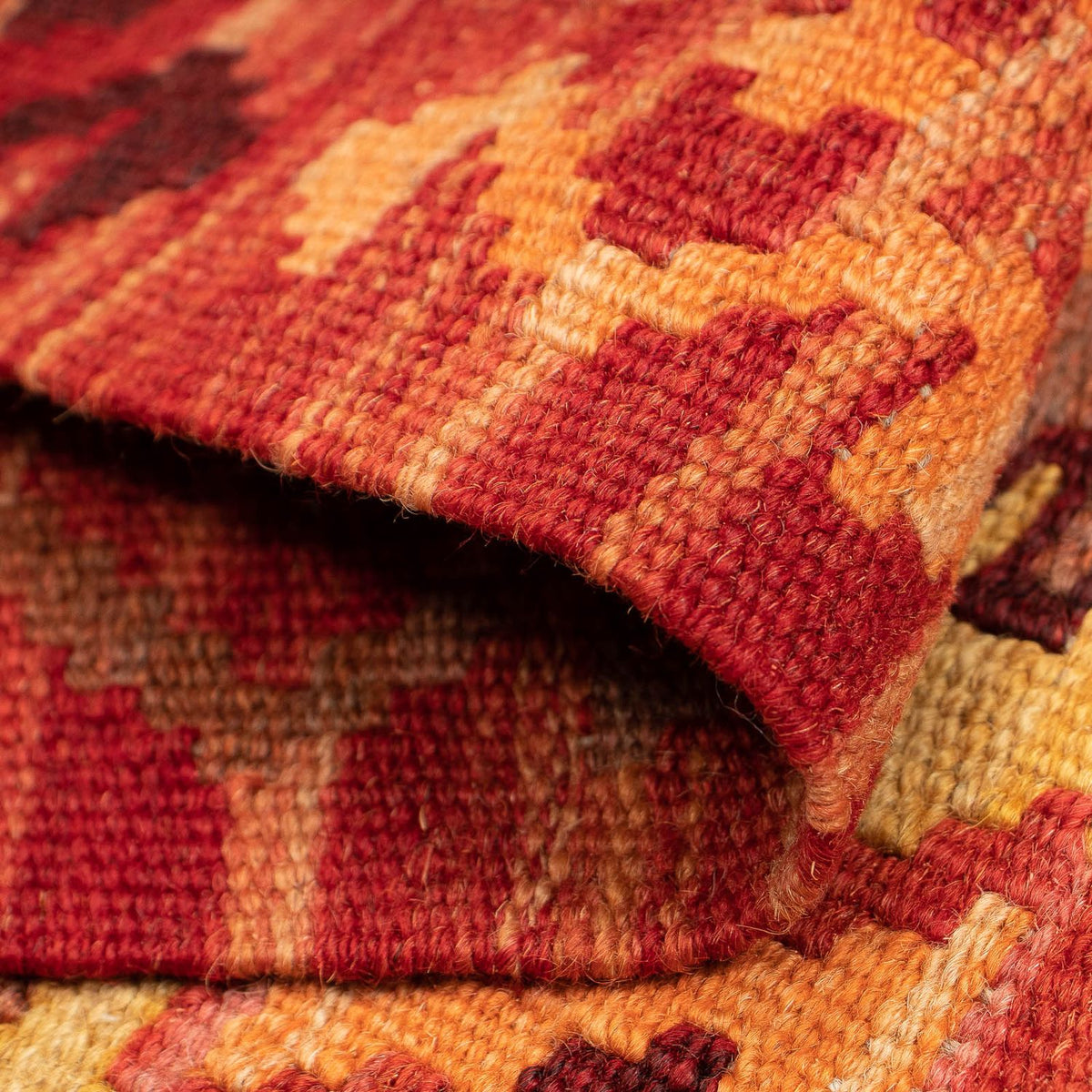 Runner Kelim Carpet - Splash - 299 x 73 cm - ljusröd