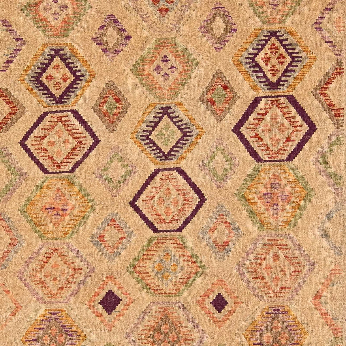 Kelim Carpet - Splash - 290 x 200 cm - ljusbrun