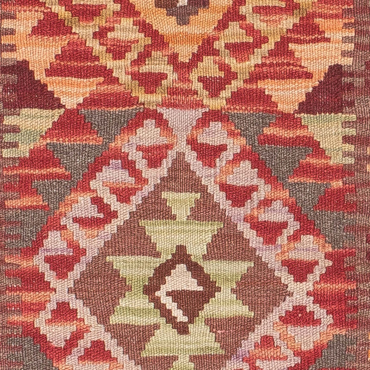 Runner Kelim Carpet - Splash - 183 x 58 cm - röd