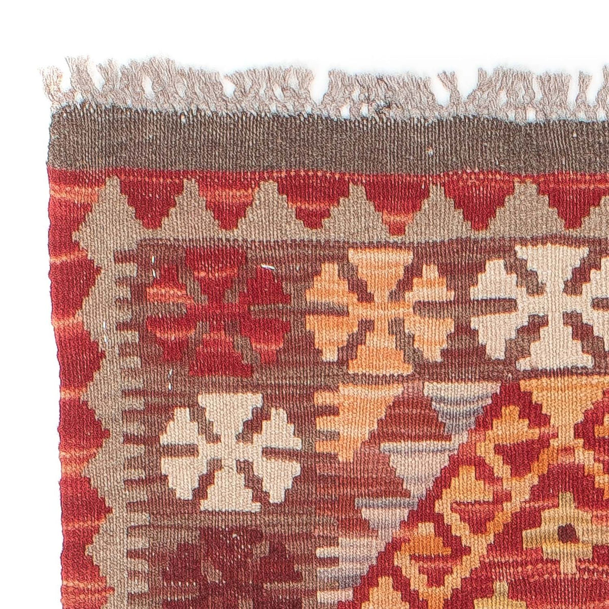 Runner Kelim Carpet - Splash - 183 x 58 cm - röd