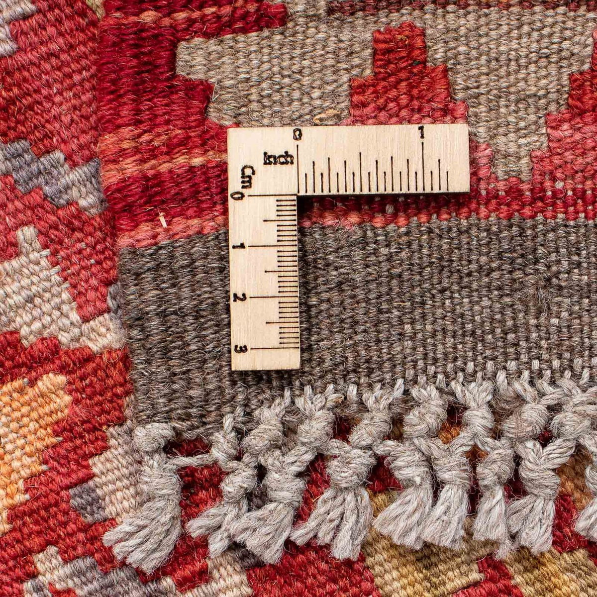 Runner Kelim Carpet - Splash - 183 x 58 cm - röd