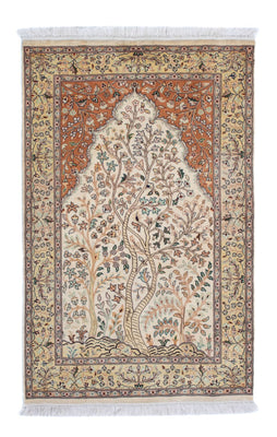 Sidenmatta - Kashmir Silk - 124 x 76 cm - beige