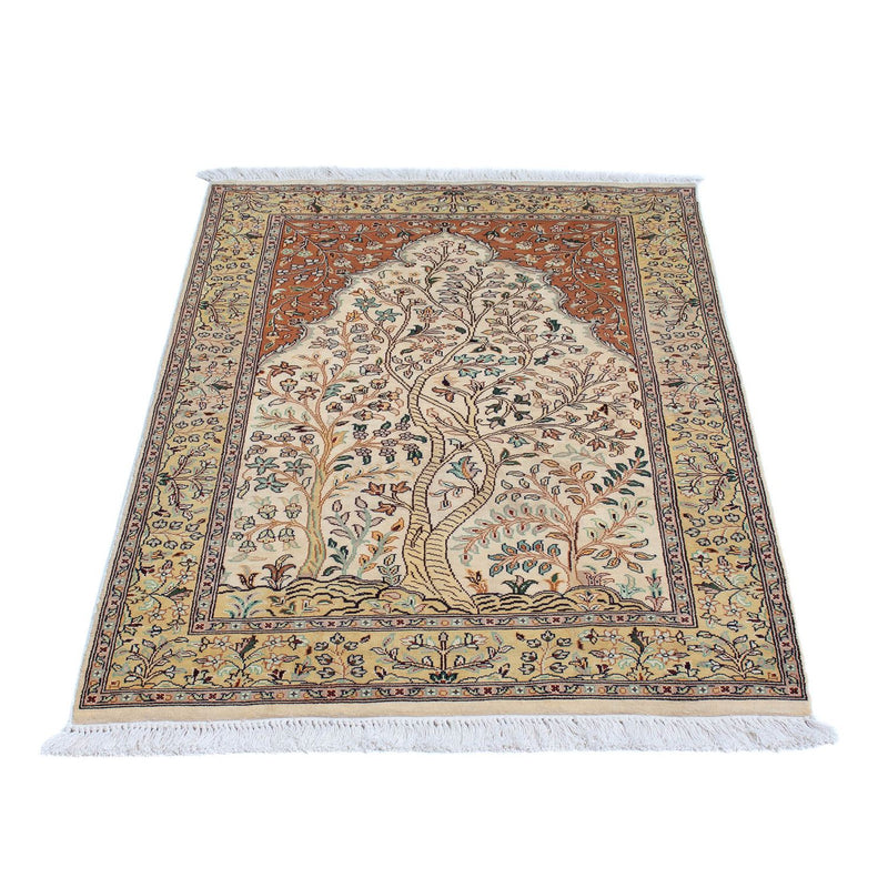 Sidenmatta - Kashmir Silk - 124 x 76 cm - beige