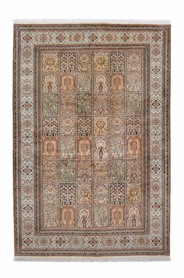 Sidenmatta - Kashmir Silk - 260 x 172 cm - flerfärgad