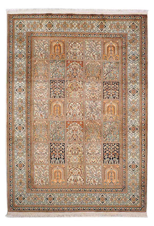 Sidenmatta - Kashmir Silk - 221 x 158 cm - flerfärgad