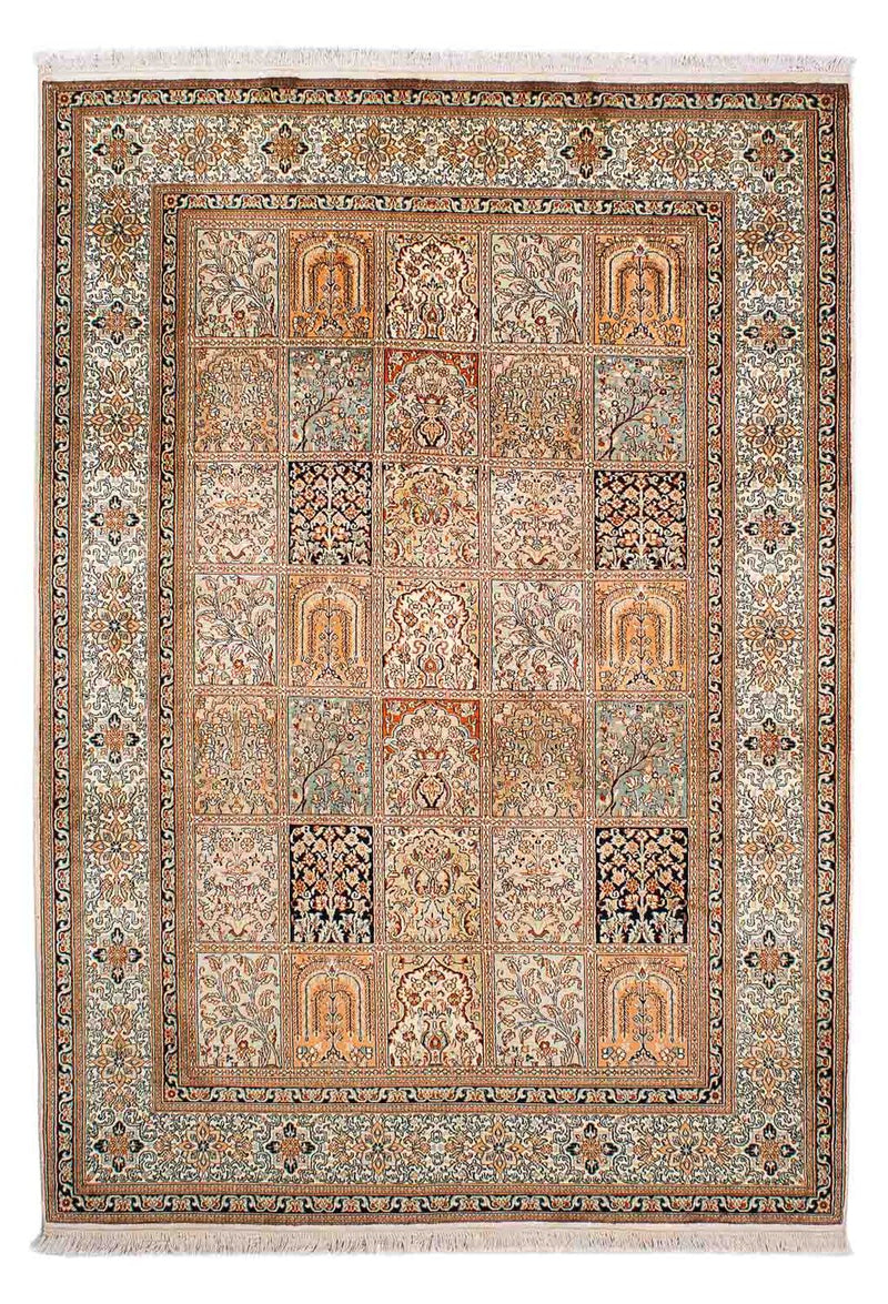 Sidenmatta - Kashmir Silk - 221 x 158 cm - flerfärgad
