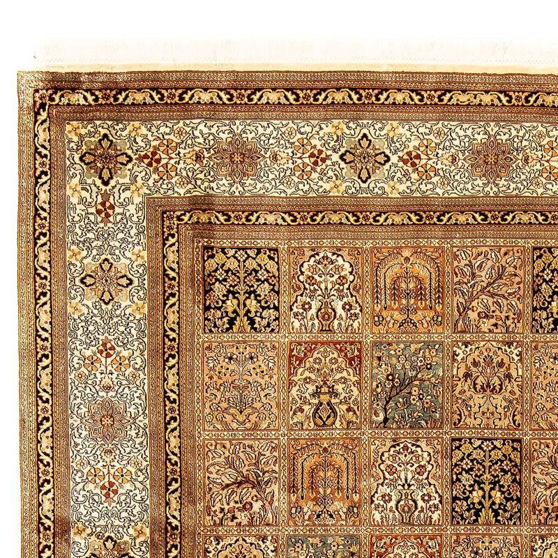 Sidenmatta - Kashmir Silk - 325 x 249 cm - brun