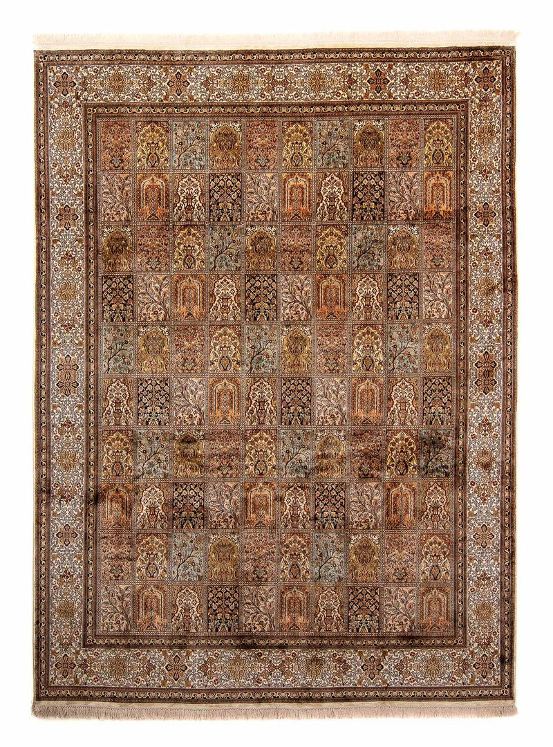 Sidenmatta - Kashmir Silk - 332 x 248 cm - brun