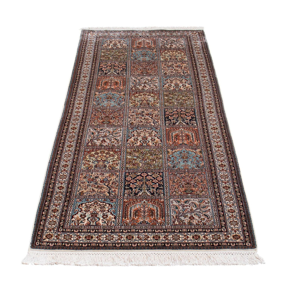 Runner Sidenmatta - Kashmir Silk - 227 x 79 cm - flerfärgad