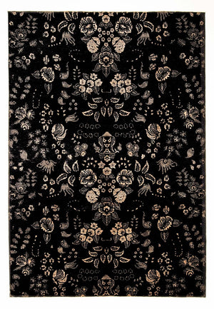 Designermatta - 301 x 212 cm - mörkblå