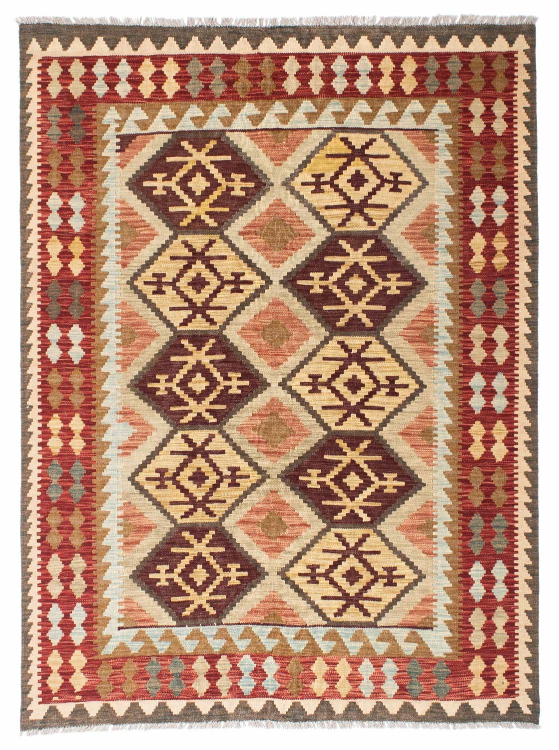 Kelim Carpet - orientalisk matta - 201 x 153 cm - beige