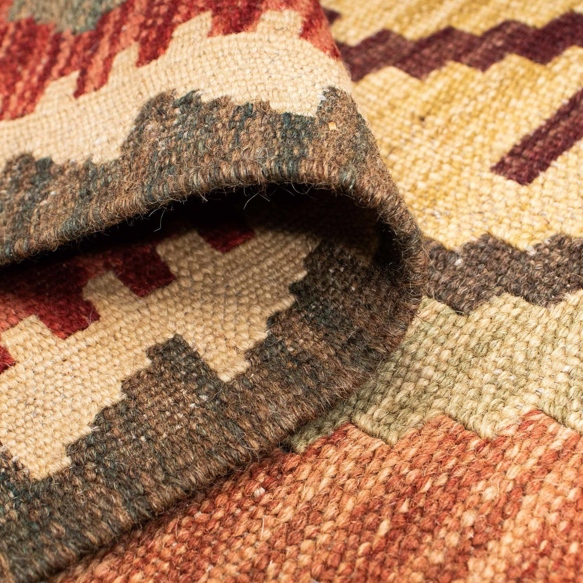 Kelim Carpet - orientalisk matta - 201 x 153 cm - beige