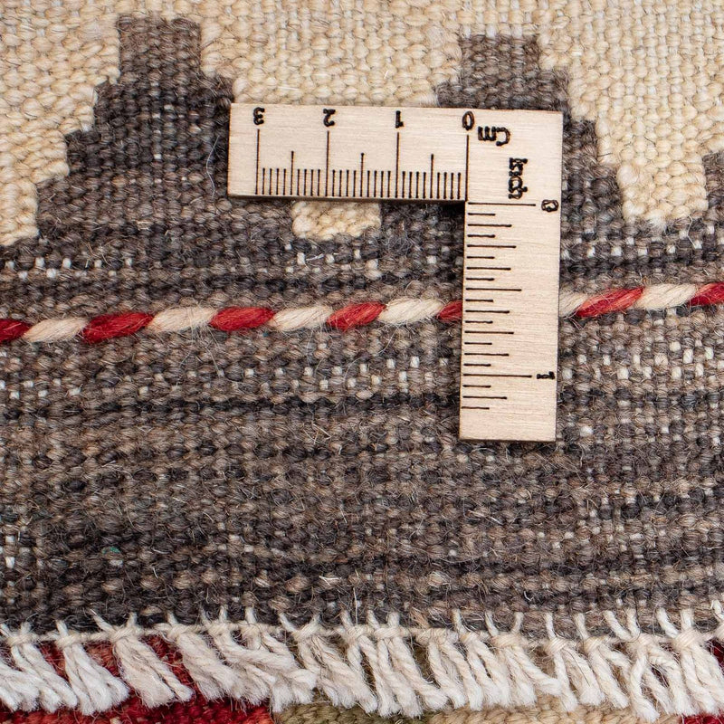 Runner Kelim Carpet - Splash - 393 x 77 cm - röd