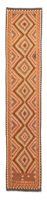 Runner Kelim Carpet - Splash - 394 x 76 cm - flerfärgad