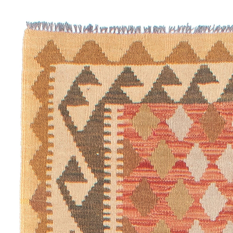 Runner Kelim Carpet - Splash - 300 x 82 cm - ljusröd